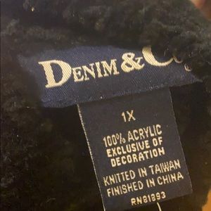 'D&C' Faux Leather Chenille Sweat. (Plus)